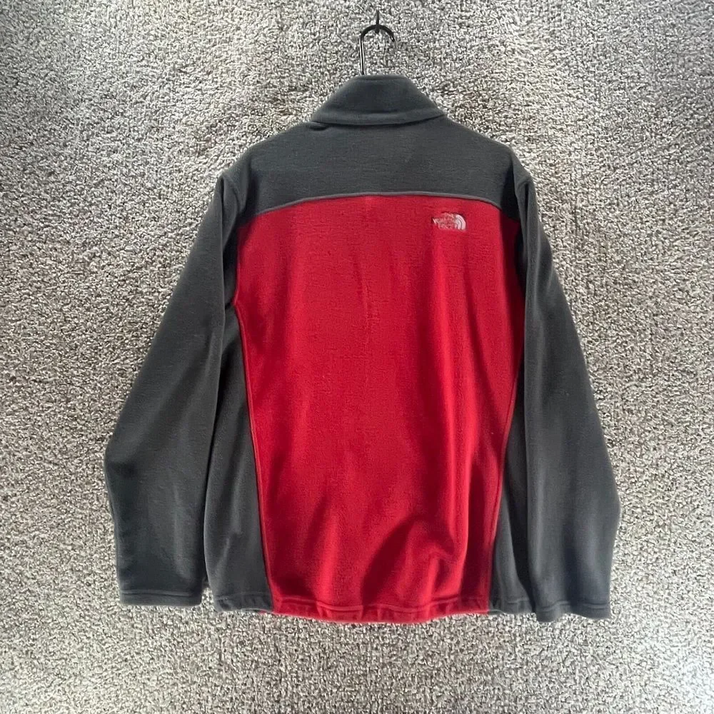 The North Face Jacket Adult Large Red Gray Full Zip Fleece Flashdry Outdoors Men